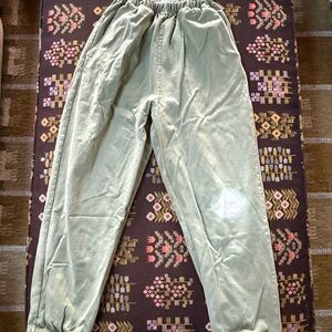 Rudy Jude Green Sweats (discoloration on knee and back of leg)